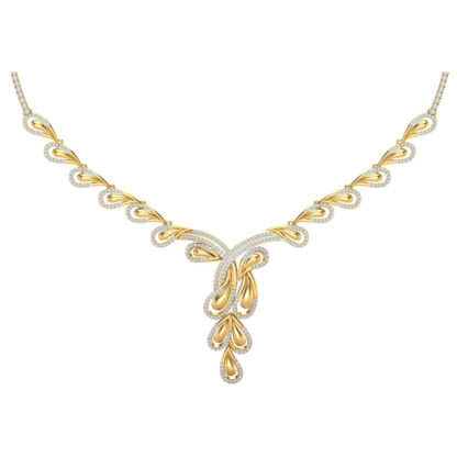 Close-up of yellow gold necklace clasp showing the lobster clasp detail
