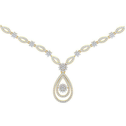Close-up of yellow gold necklace clasp showing the closure detail