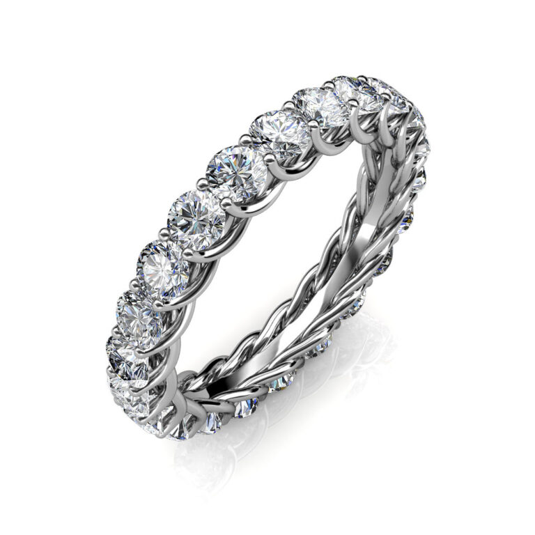 Astraea White Gold Full Eternity Ring – 10 cent diamonds