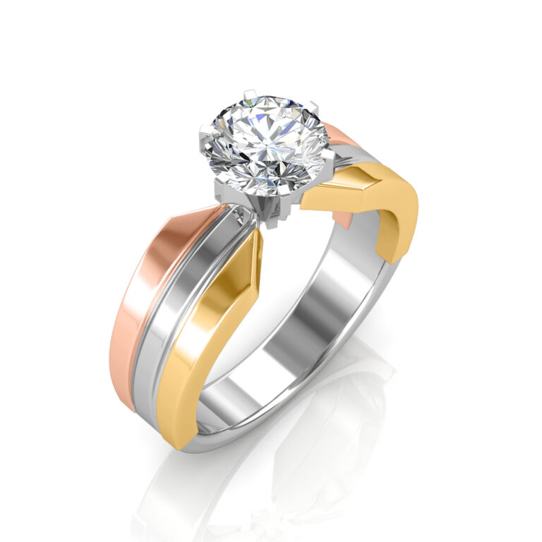 The Trio Solitaire Preset Ring